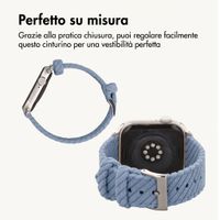 imoshion Cinturino in velluto a coste Apple Watch | 44/45/46/49 mm - Azzurro