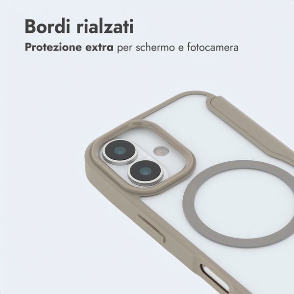 imoshion Bookcase trasparente con MagSafe Apple iPhone 16 - Beige