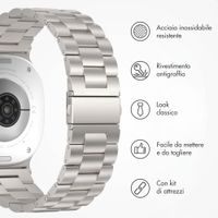 imoshion Cinturino in acciaio Samsung Galaxy Watch 8 (40/44mm) / Classic (46mm) - Luce stellare