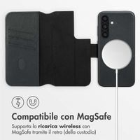 Accezz Cover in pelle 2 in 1 con MagSafe Samsung Galaxy S24 - Onyx Black