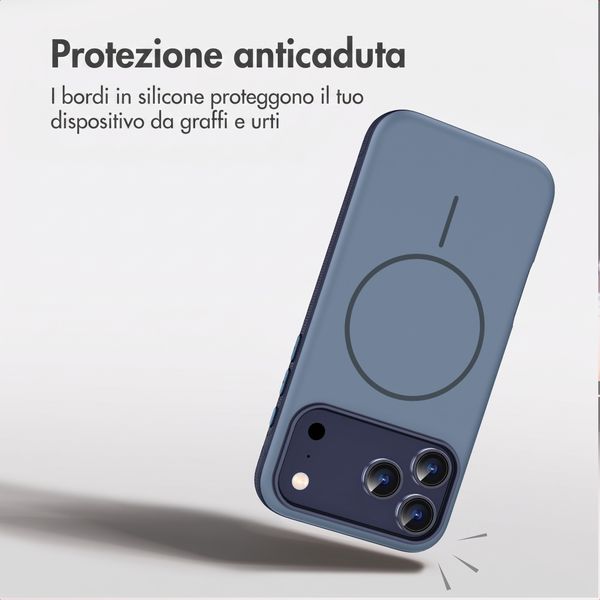 imoshion Cover posteriore Color con Thin MagSafe Ring Apple iPhone 18 Pro / 17 Pro - Blu scuro