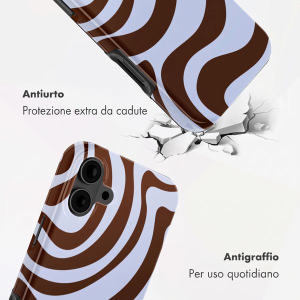 Selencia Cover Posteriore Vivid Apple iPhone 16 - Dream Swirl Chocolate