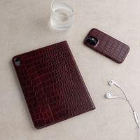 Selencia Custodia a libro Croco Samsung Galaxy Tab A11 Plus / A9 Plus - Burgundy