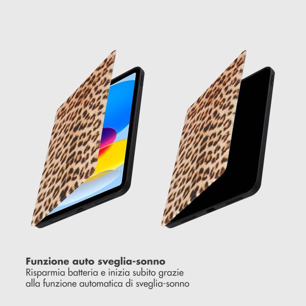 Selencia Cover per tablet Vivid Apple iPad 11 (2025) 11 pollici A16 / iPad 10 (2022) 10.9 pollici - Wild Leo