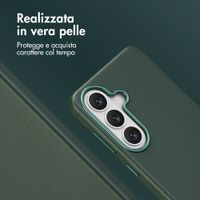 Accezz Cover in Pelle con MagSafe Samsung Galaxy S26 Plus - Cedar Green