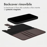 imoshion Cover a libro di lusso 2-in-1 rimovibile Samsung Galaxy S25 - Marrone