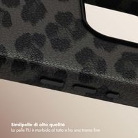 Selencia Cover Sabi Stampa pantera con MagSafe Apple iPhone 15 Pro - Midnight Black