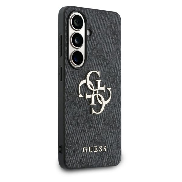 Guess Cover Posteriore con Logo 4G in Metallo Samsung Galaxy S26 Plus - Nero
