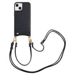 Selencia Cover per telefono Nova con cordino e portacarte Apple iPhone 14 / 13 - Nero