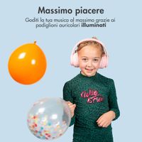 imoshion Cuffie wireless per bambini con LED Light - Limitatore di decibel - Con cavo AUX - Rosa