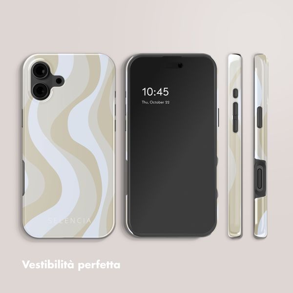 Selencia Cover posteriore Vivid con MagSafe Apple iPhone 16 - Desert Waves Beige