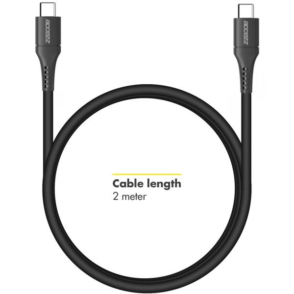Accezz Cavo da USB-C a USB-C - 2 metri - Nero