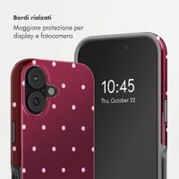 Selencia Cover Posteriore Vivid Apple iPhone 17 - Happy Dots Burgundy
