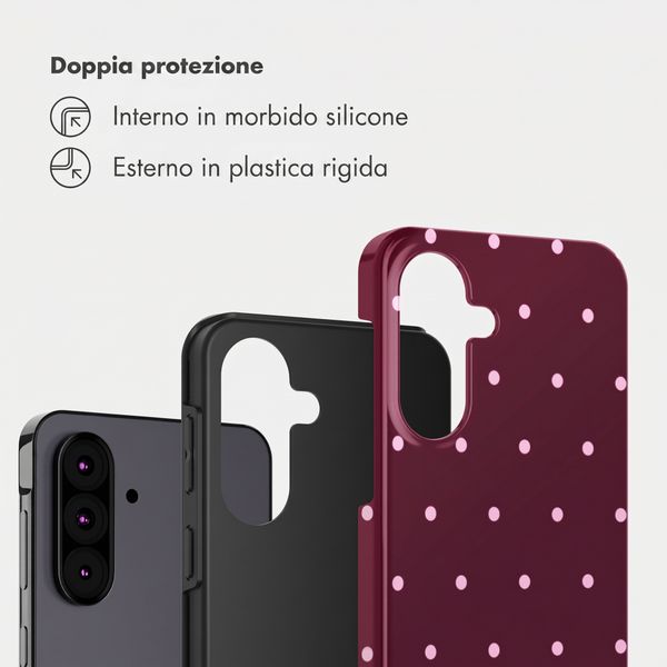 Selencia Cover Posteriore Vivid Samsung Galaxy A37 (5G) - Happy Dots Burgundy