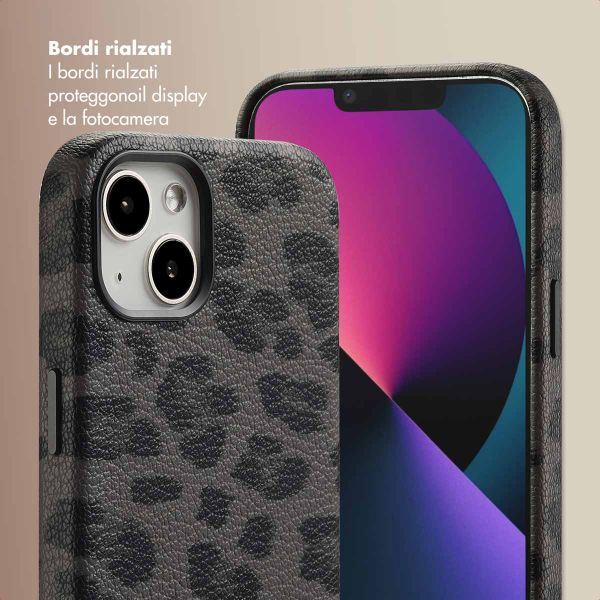 Selencia Cover Sabi Stampa pantera con MagSafe Apple iPhone 13 - Midnight Black