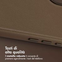 Accezz Cover in Pelle con MagSafe Apple iPhone 17 - Marrone caffè