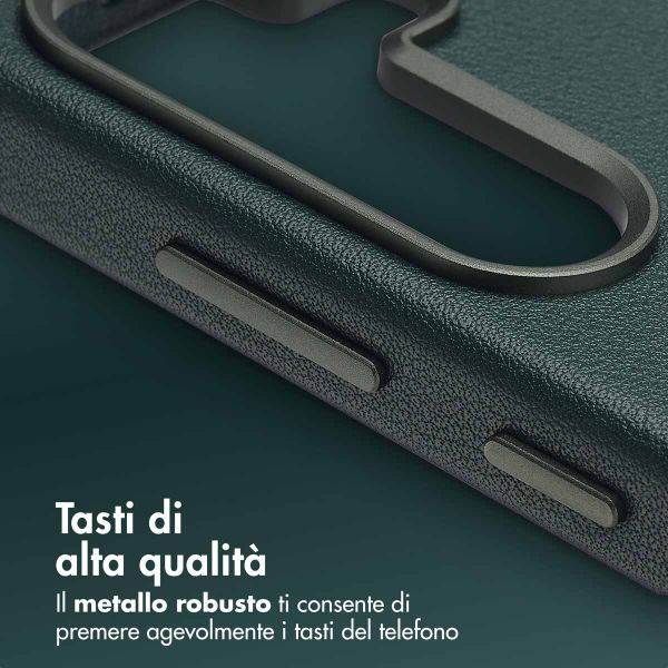 Accezz Cover in Pelle con MagSafe Samsung Galaxy S25 - Cedar Green