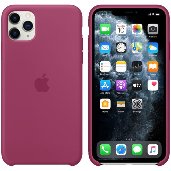 Apple Cover in Silicone Apple iPhone 11 Pro Max - Pomegranate