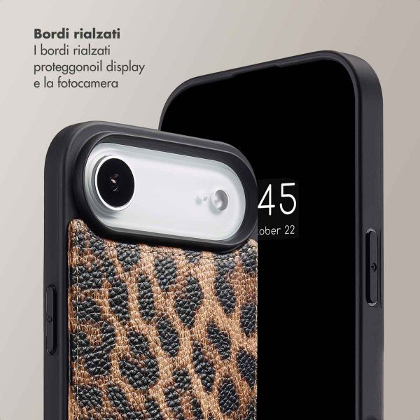 Selencia Cover per telefono Nova con cordino e portacarte Apple iPhone Air - Leopard