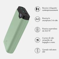 imoshion Powerbank da 20.000 mAh - Caricabatterie rapido da 22,5 W - USB-C / USB-A - Verde