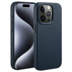 Accezz Cover in Pelle con MagSafe Apple iPhone 15 Pro - Nightfall Blue