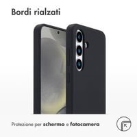Accezz Cover in silicone liquido con MagSafe Samsung Galaxy S25 - Nero