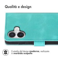 imoshion Cover a libro con Cordino Apple iPhone 17 - Turchese