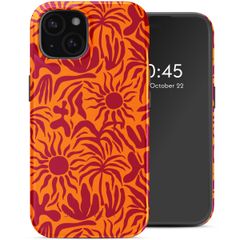 Selencia Cover posteriore Vivid con MagSafe Apple iPhone 15 - Tropical Vibes Apricot