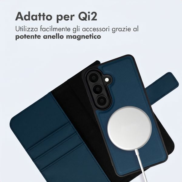 imoshion Cover a libro di lusso 2-in-1 rimovibile Samsung Galaxy S26 - Blu
