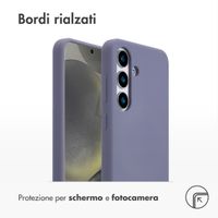 Accezz Cover in silicone liquido con MagSafe Samsung Galaxy S25 - Lavender Gray