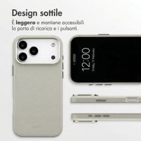 Accezz Cover in Pelle con MagSafe Apple iPhone 18 Pro Max / 17 Pro Max - Light Grey
