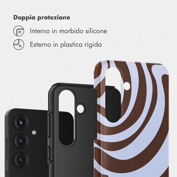 Selencia Cover Posteriore Vivid Samsung Galaxy S25 - Dream Swirl Chocolate