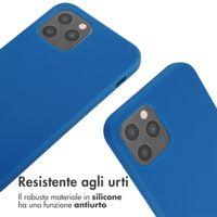 imoshion Cover in Silicone con Cordino Apple iPhone 12 (Pro) - Blu