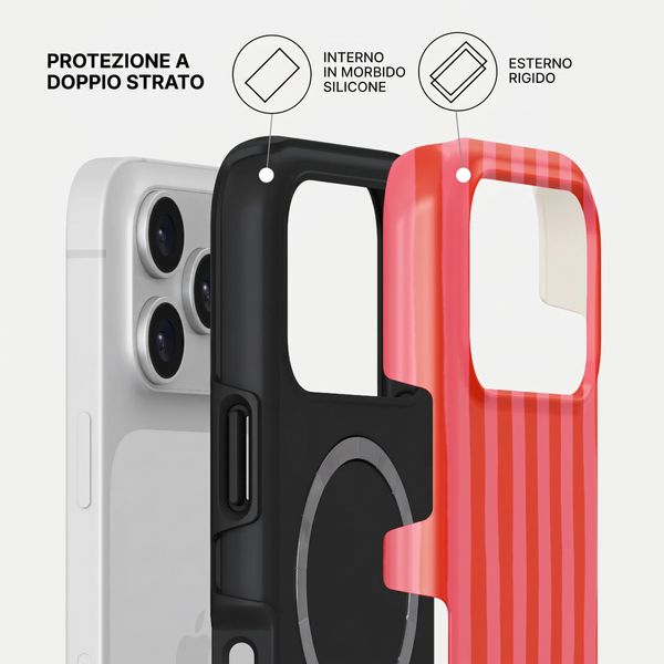 Burga Cover Posteriore Resistente con MagSafe Apple iPhone 17 Pro - Pomegranate