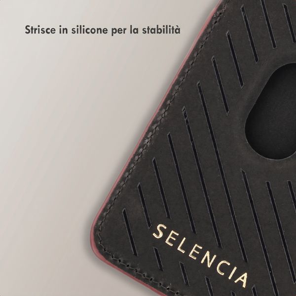 Selencia Portacarte Croco con MagSafe - Burgundy