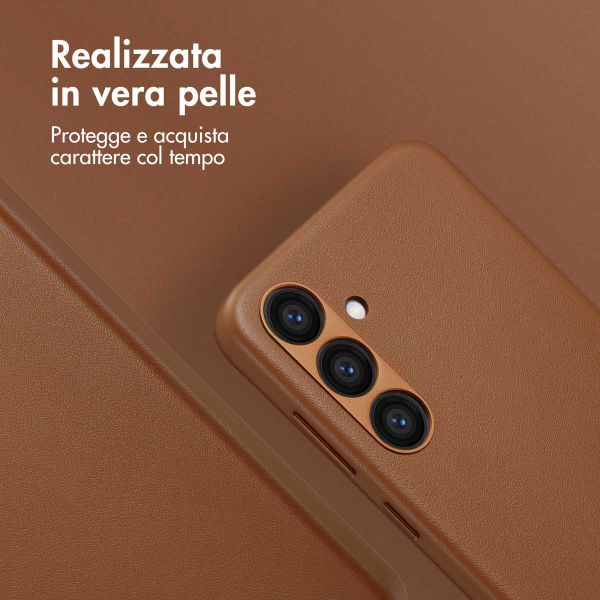 Accezz Cover in Pelle con MagSafe Samsung Galaxy S24 Plus - Sienna Brown