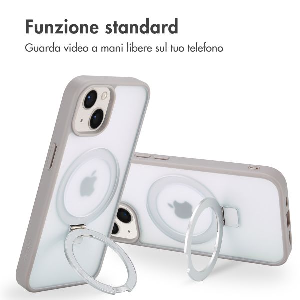 Accezz Cover con anello e supporto con MagSafe Apple iPhone 14 - Grigio