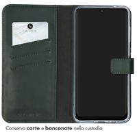 Selencia Cover a libro in vera pelle Samsung Galaxy A55 - Verde