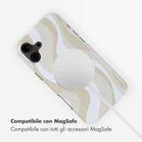 Selencia Cover posteriore Vivid con MagSafe Apple iPhone 16 - Desert Waves Beige
