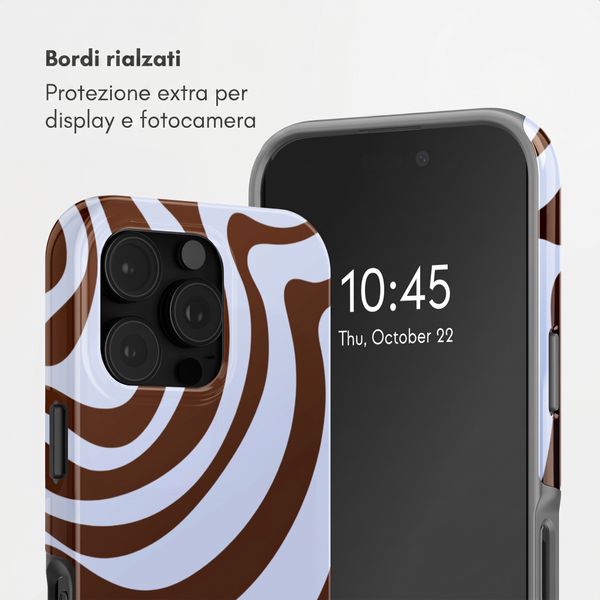 Selencia Cover Posteriore Vivid Apple iPhone 16 Pro Max - Dream Swirl Chocolate