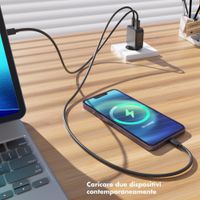 Accezz Caricabatterie GaN Ultra Slim - USB-C + USB-A - 30 W - Nero