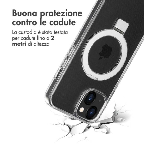 Accezz Cover con anello e supporto con MagSafe Apple iPhone 13 - Trasparente