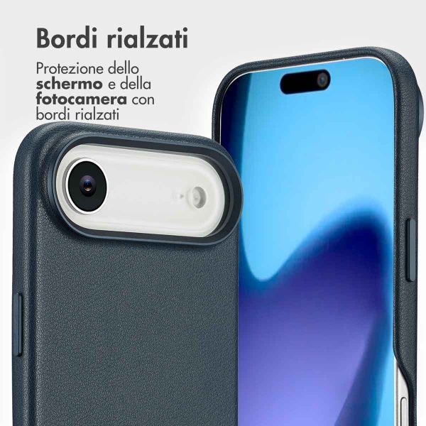 Accezz Cover in pelle 2 in 1 con MagSafe Apple iPhone Air - Nightfall Blue
