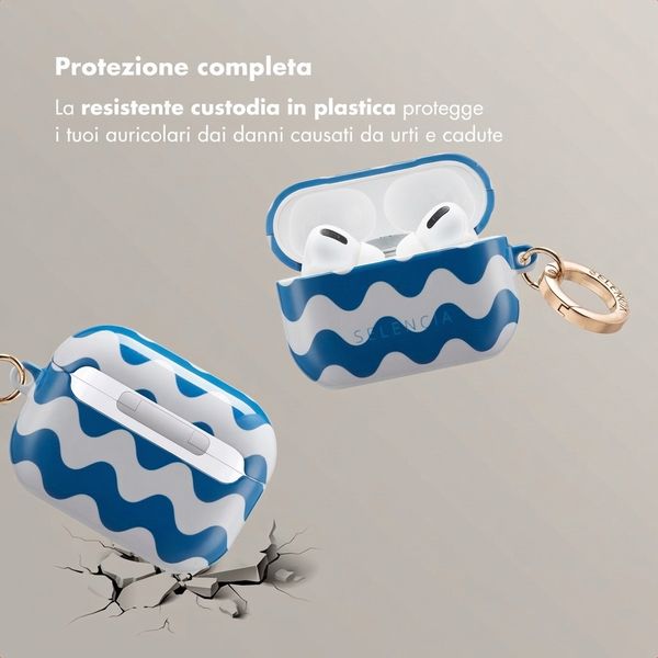 Selencia Cover Vivid  Apple Airpods Pro - Wave Vibes Classic Blue