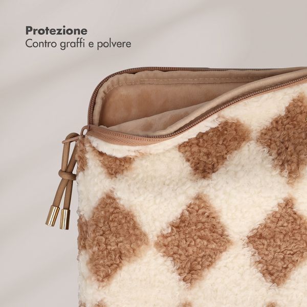 Selencia Cover laptop teddy 15-16 pollici - Checks