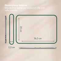 Selencia Cover per laptop in velluto a coste 15-16 pollici - Laptopsleeve - Sage Green