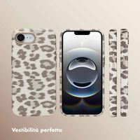Selencia Cover Sabi Stampa pantera con MagSafe Apple iPhone 17e / 16e - Soft Ivory