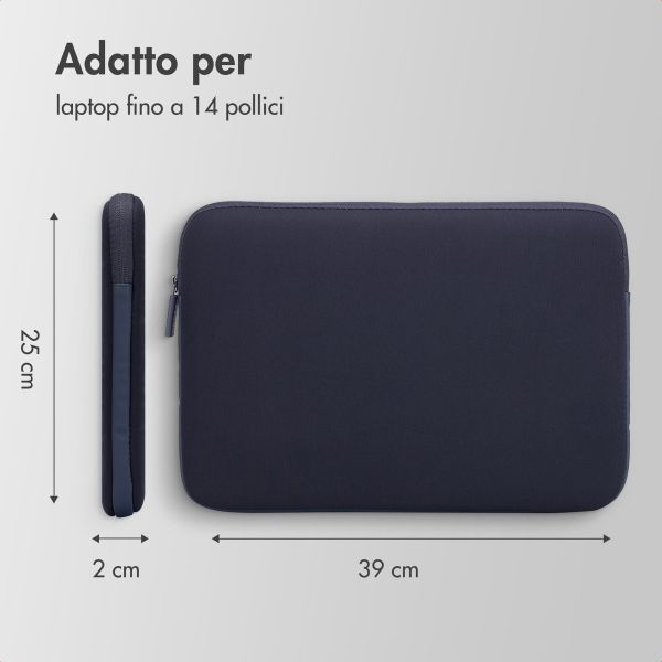 Accezz Cover per laptop 13-14 pollici - Laptopsleeve - Blu
