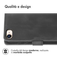 imoshion Cover a libro con Cordino Apple iPhone SE (2022 / 2020) / 8 / 7 - Nero