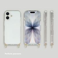 Selencia Cover trasparente con ganci + laccetto da polso Lova Apple iPhone 17 - Cotton Candy